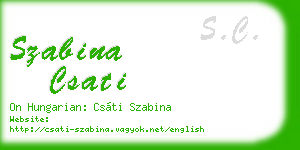 szabina csati business card