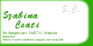 szabina csati business card
